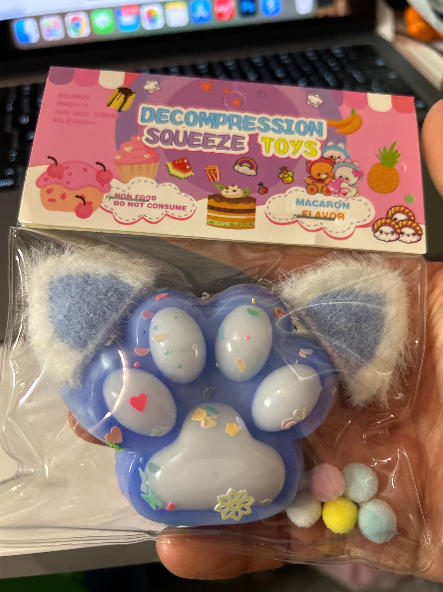 KOCIA ŁAPKA GNIOTEK ANTYSTRESOWA GNIOTEK SENSORYCZNY SQUISHY ZABAWKA