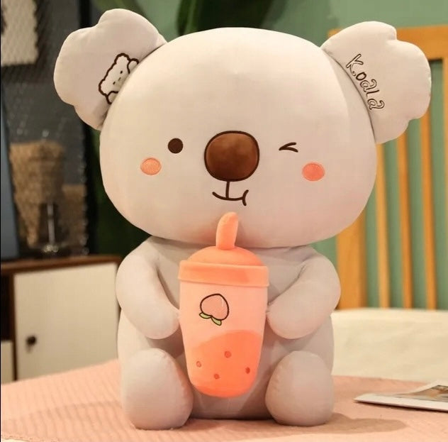 Maskotka duży miś koala z bubble tea 45cm