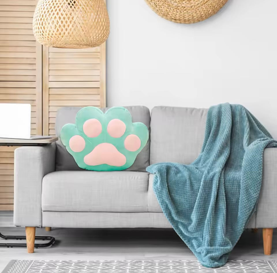 Maskotka Poduszka Przytulanka Z Kocem Duża Różowa Łapa Pies 3W1