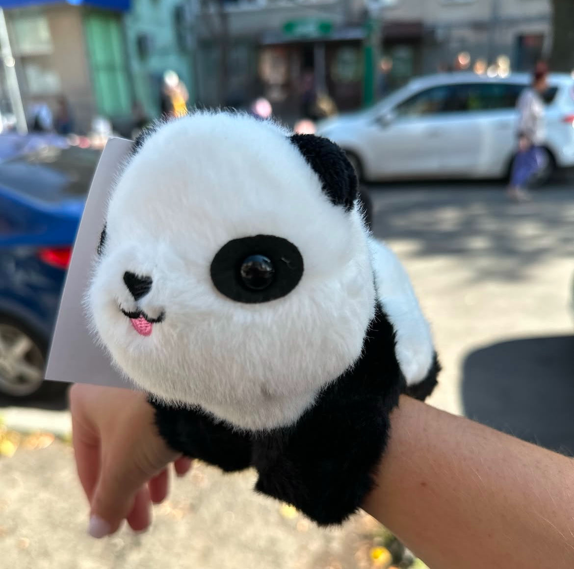 ZABAWKI PLUSZOWA PANDA BRANSOLETKA NA RĘKĘ ZWIERZĄTNA OPASKA DLA DZIECI