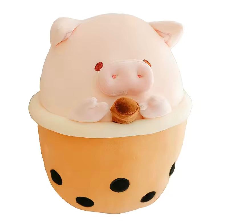 MASKOTKA PLUSZAK ZABAWKA BUBBLE TEA PIES W KUBKU KAWAII
