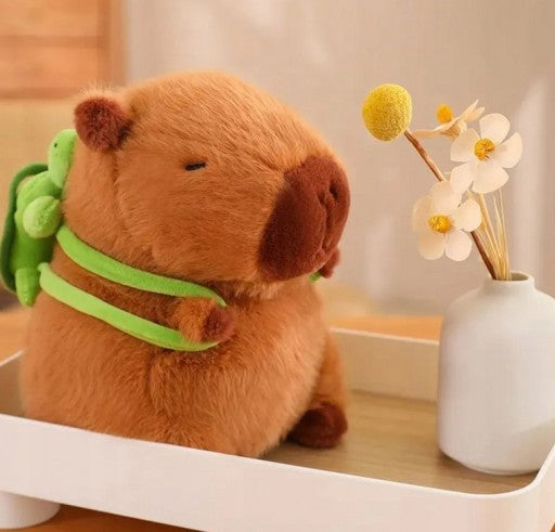 PLUSZOWA ZABAWKA KAPIBARA Z PLECAKIEM 40CM 50CM 80CM 100cm Z PLUSZOWYM ŻÓŁWIEM PLUSZAK