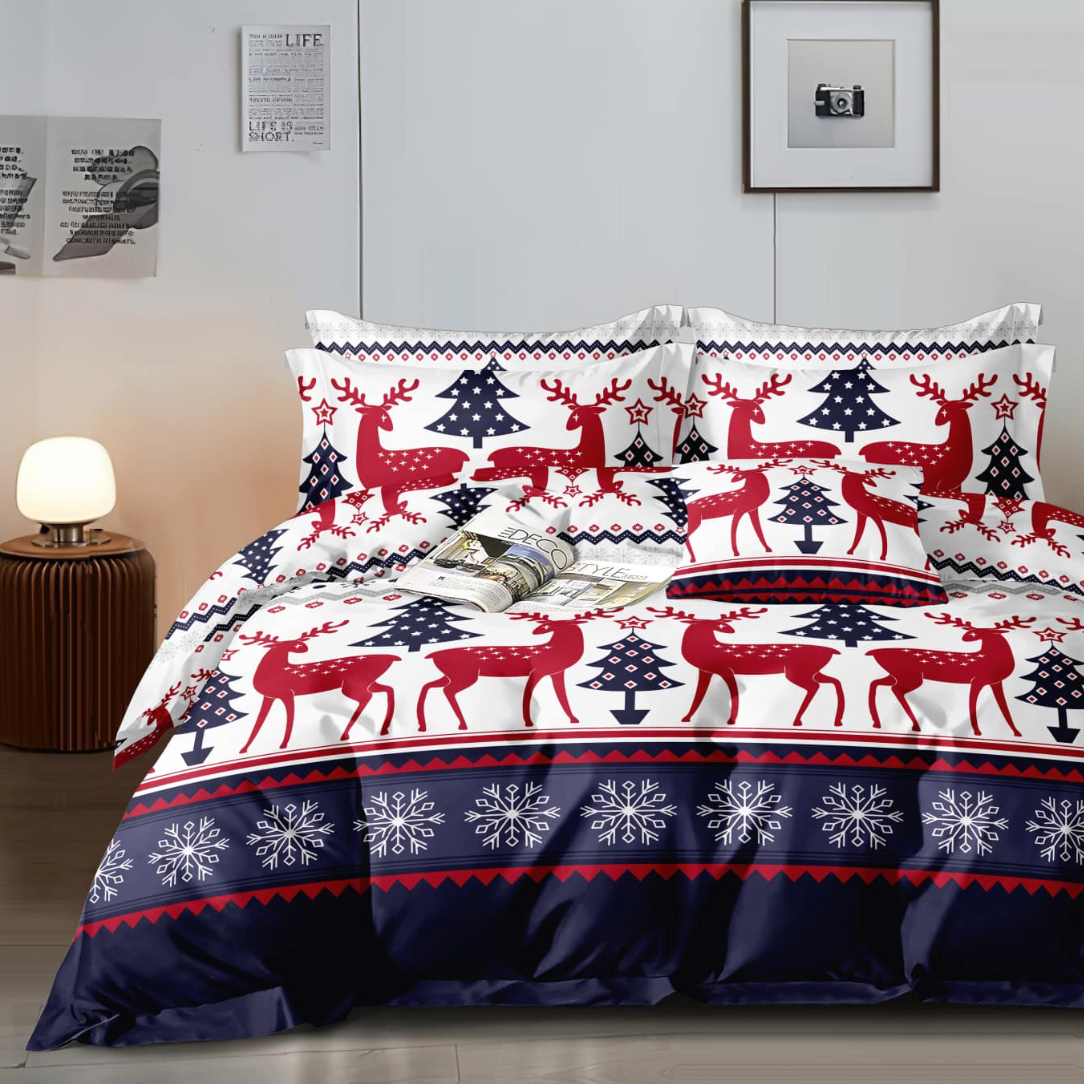 A020 POŚCIEL ŚWIATECZNA FASHION HOME 200X220 + 2x poszewki 70x80