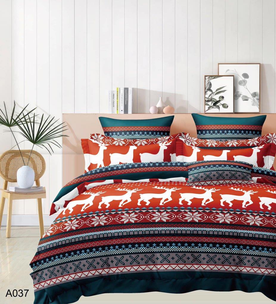 A037 POŚCIEL ŚWIATECZNA FASHION HOME 160X200 + 2x poszewki 70x80