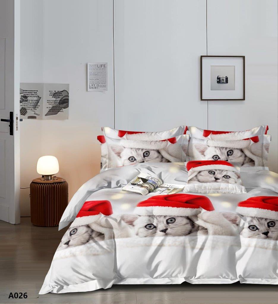 A026 POŚCIEL ŚWIATECZNA FASHION HOME 160X200 + 2x poszewki 70x80