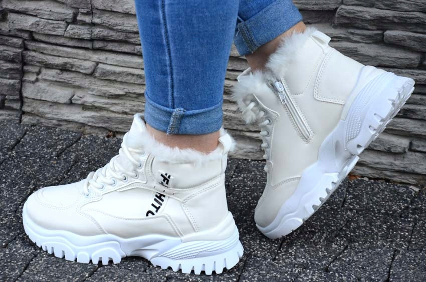 Buty Zimowe OCIEPLANE ŚNIEGOWCE TURYSTYCZNE Sportowe Sneakers TRAPERY MODA