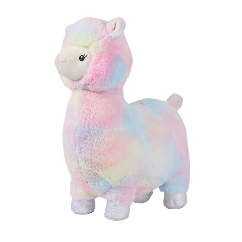MASKOTKA ALPAKA LAMA Kolorowa TĘCZOWA 25cm