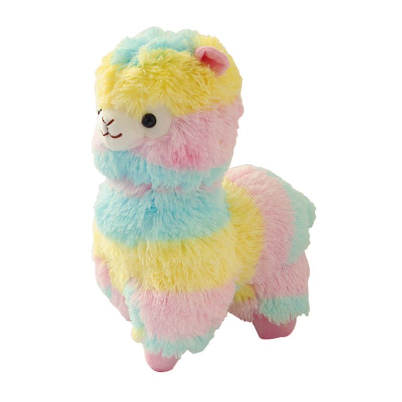 MASKOTKA ALPAKA LAMA Kolorowa TĘCZOWA 25cm