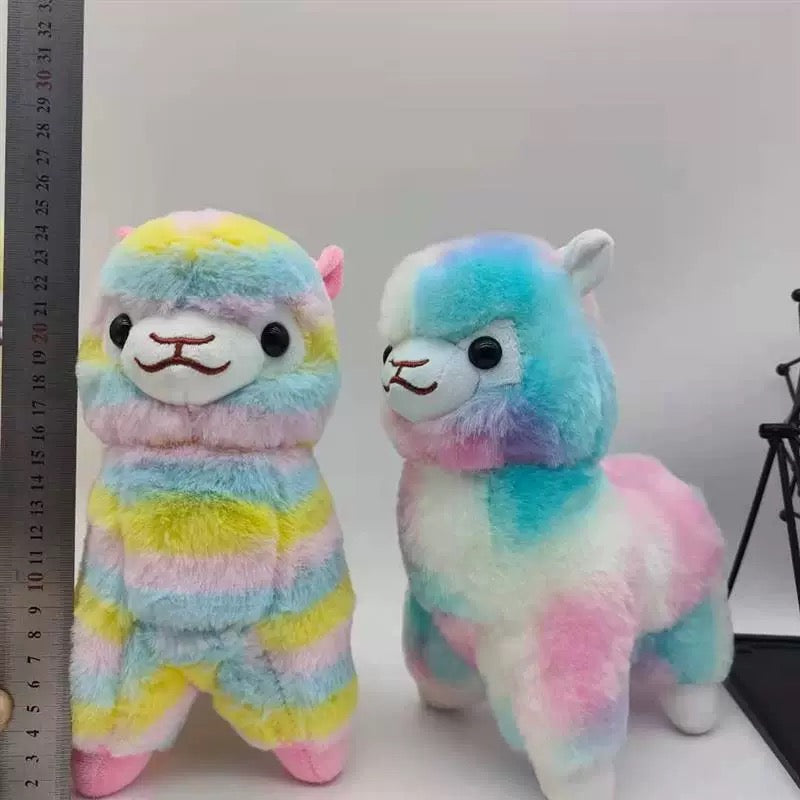 MASKOTKA ALPAKA LAMA Kolorowa TĘCZOWA 25cm