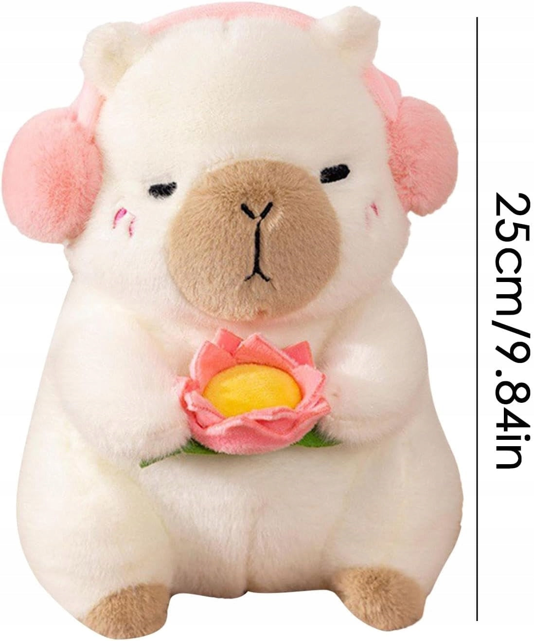MASKOTKA KAPIBARA PLUSZ CAPIBARA KWIAT PLUSZ MIĘKKA ZABAWKA PREZENT 25CM