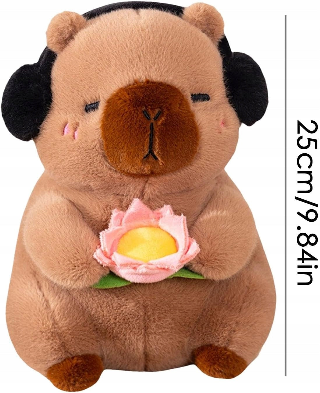 MASKOTKA KAPIBARA PLUSZ CAPIBARA KWIAT PLUSZ MIĘKKA ZABAWKA PREZENT 25CM