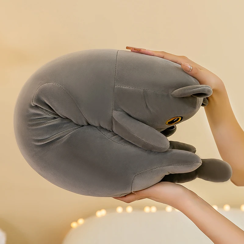 Maskotka przytulanka długi kotek kawaii szary