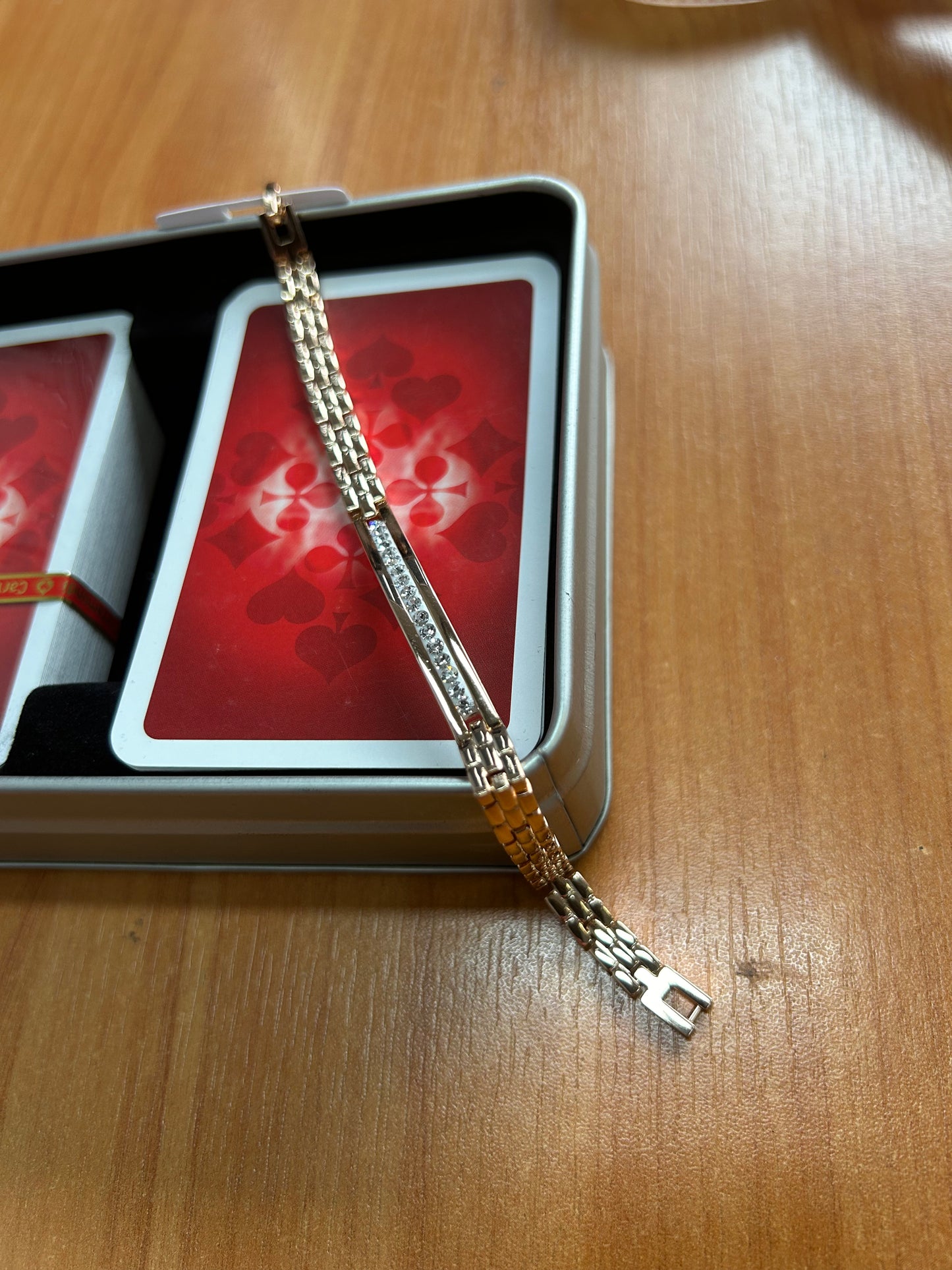 B007 BRANSOLETKA DAMSKA ZŁOTA ZE STALI CHIRURGICZNEJ