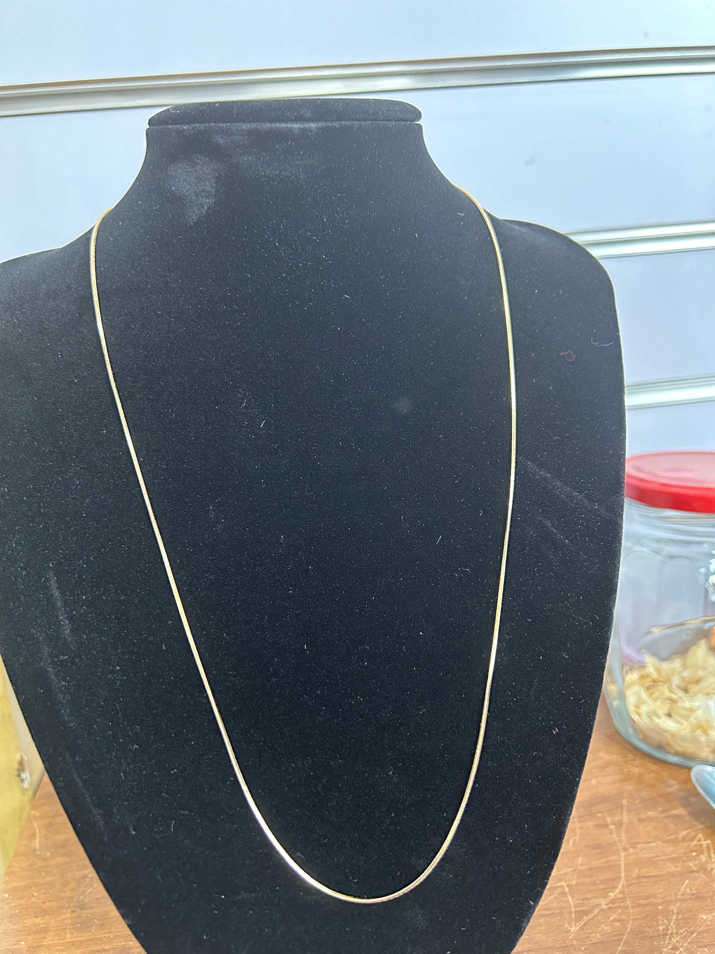 B015 NASZYJNIK ZŁOTY ŁAŃCUSZEK 60 cm STAL CHIRURGICZNA