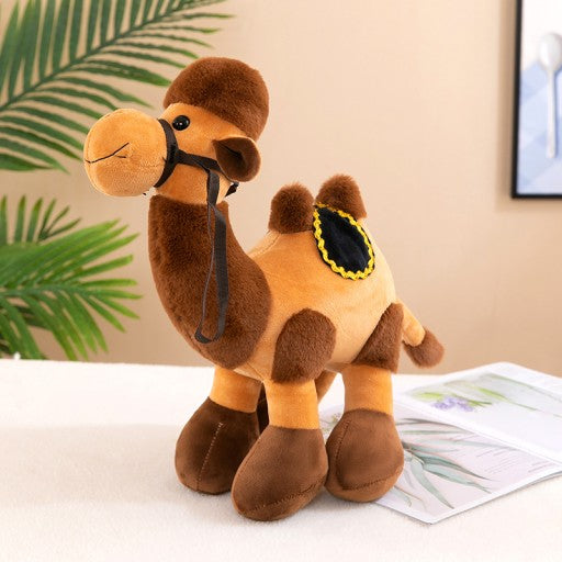 MASKOTKA PLUSZAK PRZYTULANKA ZABAWKA BRĄZOWY CAMEL WIELBŁĄD DUŻY XXL 40 cm
