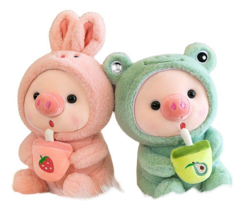 MASKOTKA PLUSZAK PRZYTULANKA BUBBLE TEA swinka ŚWINKA ŻABKA AWOKADO FUTERKO KRÓLIK TRUSKAWKA
