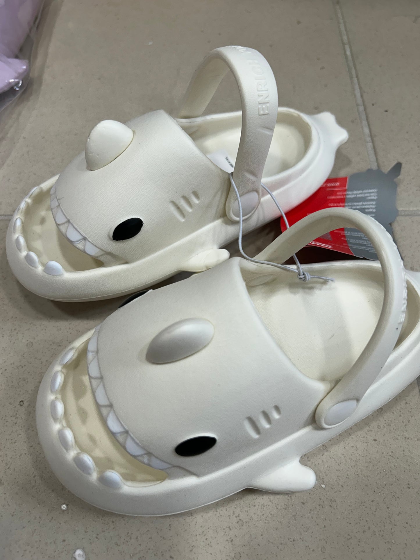 KLAPKI REKINKI GRUBE NA BASEN KAPCIE SHARK ANTYPOŚLIZGOWE KLAPKI DZIECIĘCE TRALALERO TRALALA