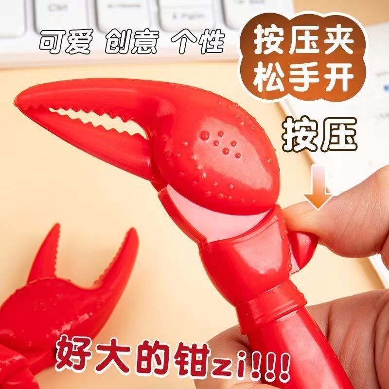 Długopis krab z ruchomymi szczypcami – kreatywny gadżet z klipsem kraba 2szt