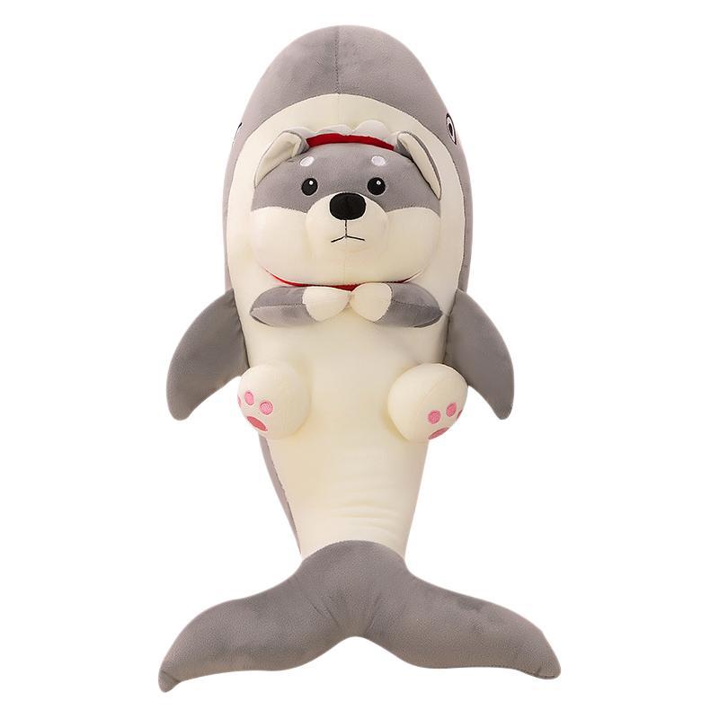 MASKOTKA PLUSZAK ZABAWKA PRZYTULANKA SŁODKI PIEST REKIN FUTERKO 60cm