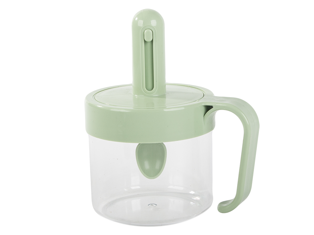 Pojemnik na przyprawy kuchenne z łyżką do żywności kubek z uchem zamykany