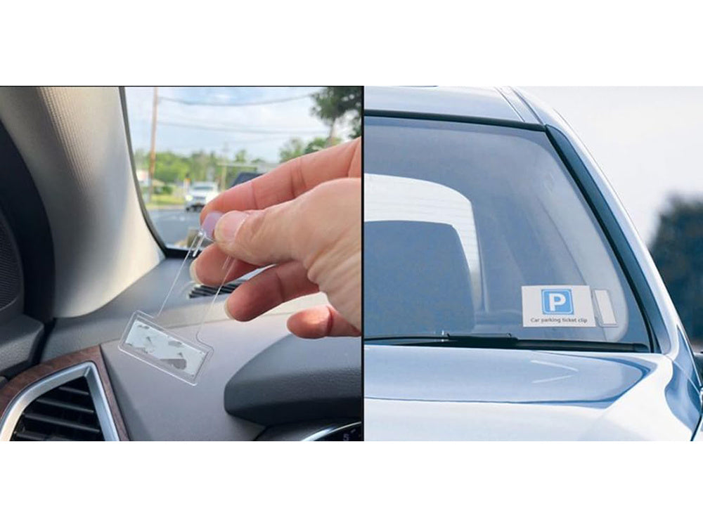 Uchwyt klips na bilet parkingowy legitymację inwalidzką na szybę 5 sztuk