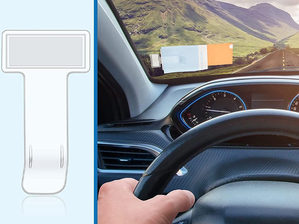 Uchwyt klips na bilet parkingowy legitymację inwalidzką na szybę 5 sztuk
