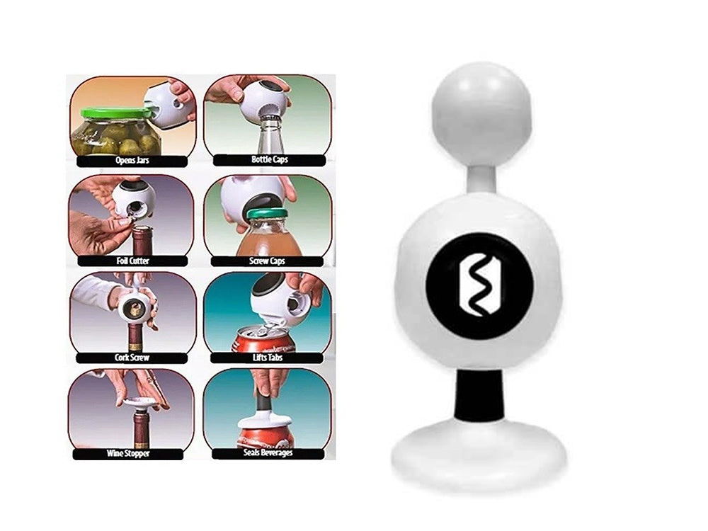Uniwersalny otwieracz do butelek słoików korkociąg