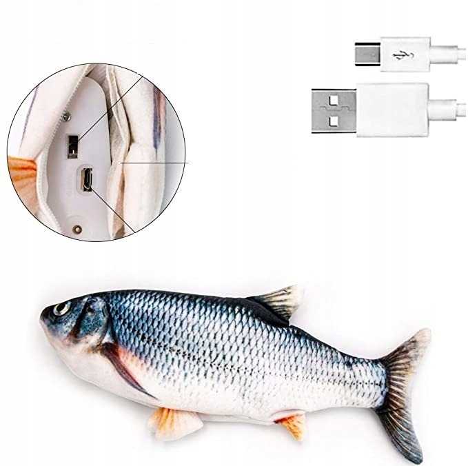 Zabawka dla kota- ryba skacząca na USB