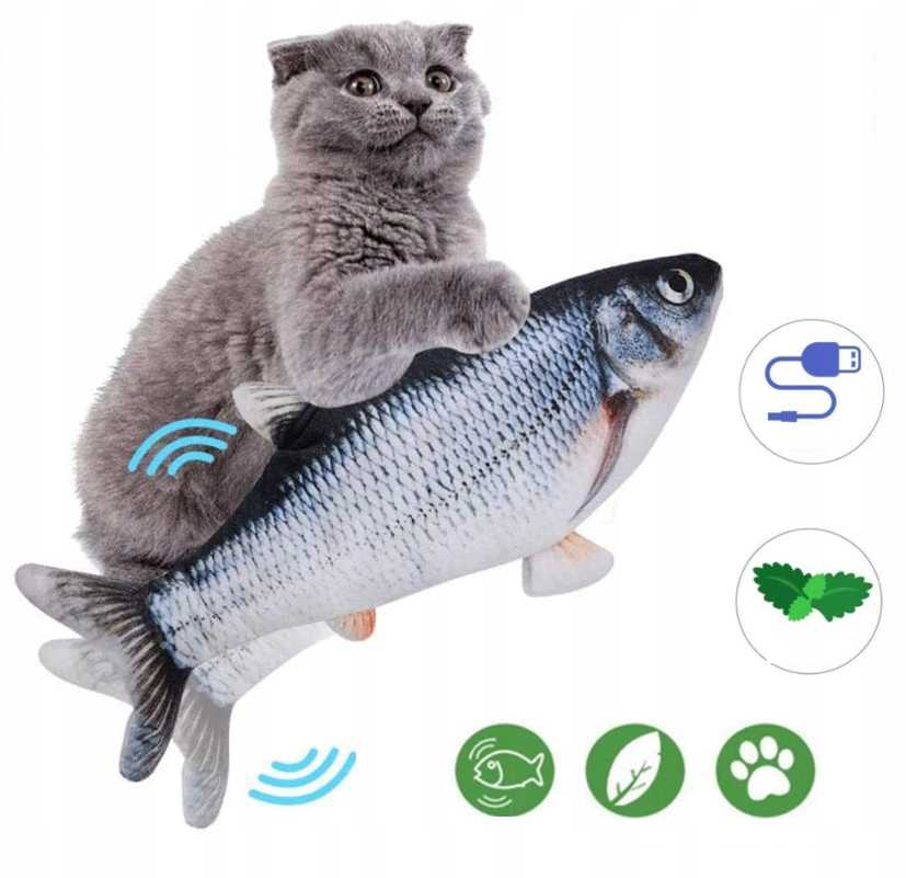 Zabawka dla kota- ryba skacząca na USB