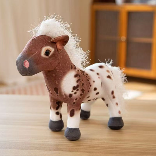 Pluszowy konik 25×30 cm – realistyczna maskotka konia dla dzieci