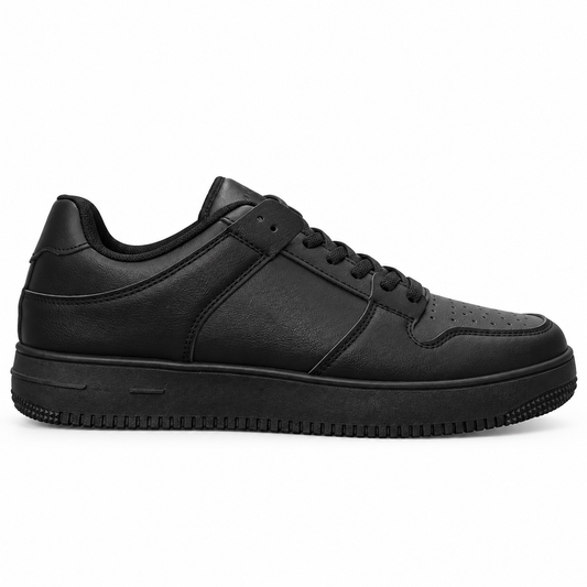 Męskie sneakersy U2563-1 – klasyczne, całe czarne