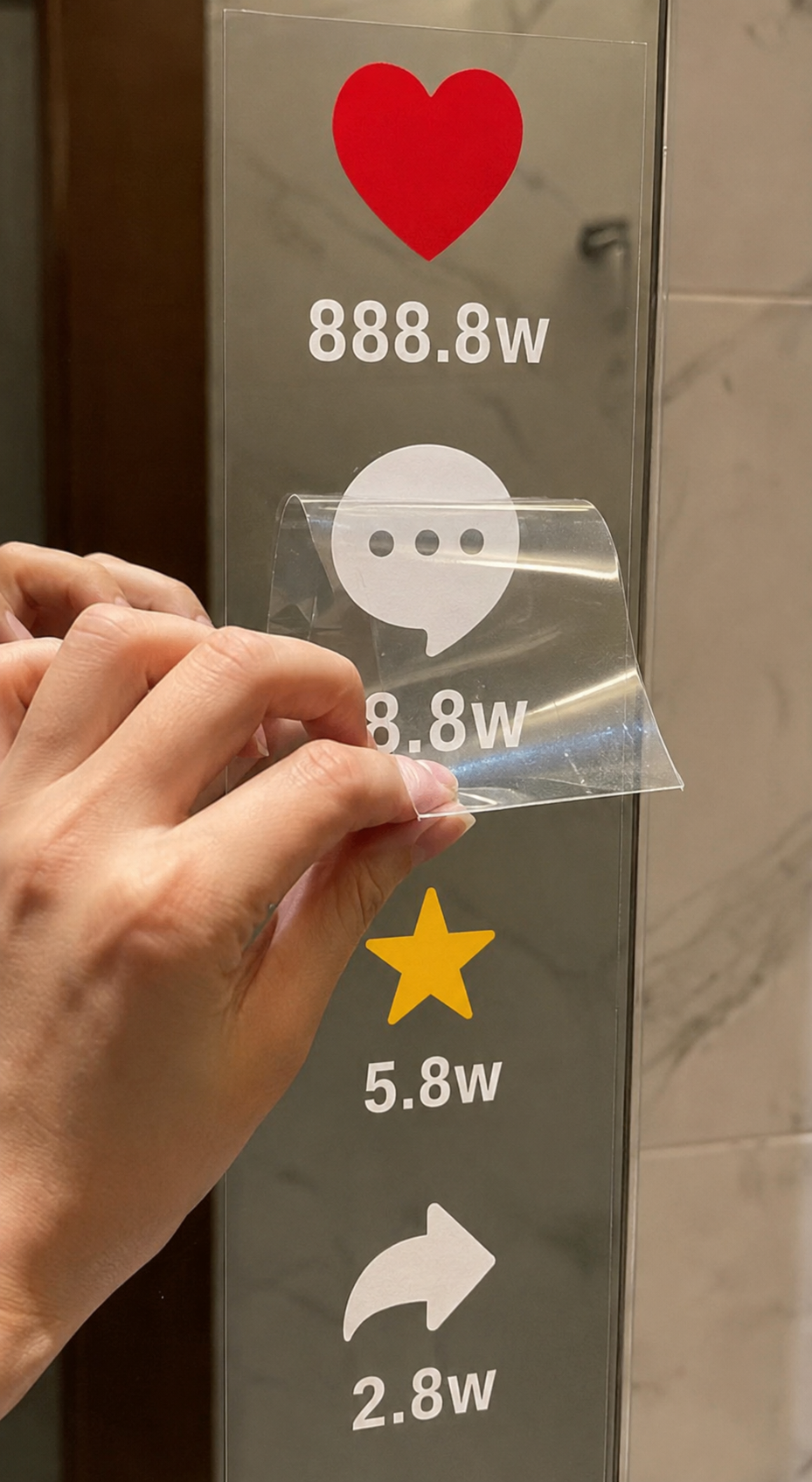 Naklejki lustrzane 3D – ikony mediów społecznościowych
