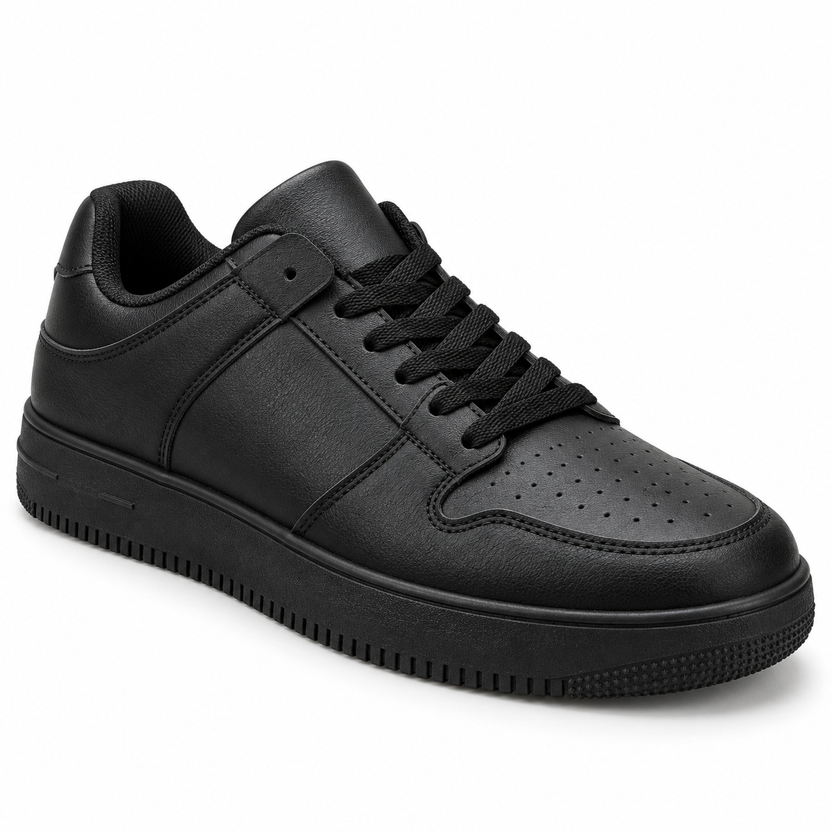 Męskie sneakersy U2563-1 – klasyczne, całe czarne