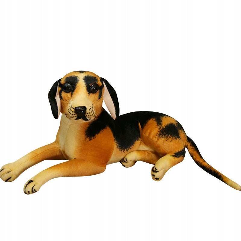 MASKOTKA PLUSZAK PRZYTULANKA LEŻĄCY PIES BRĄZOWY OWCZAREK XL 45 cm + 20 cm