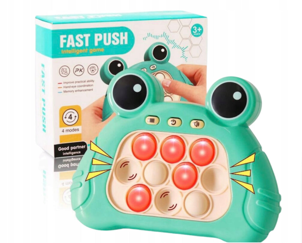 GRA POP IT ŻABA ELEKTRONICZNA ANTYSTRESOWA ZRĘCZNOŚCIOWA ZABAWKA DLA DZIECI