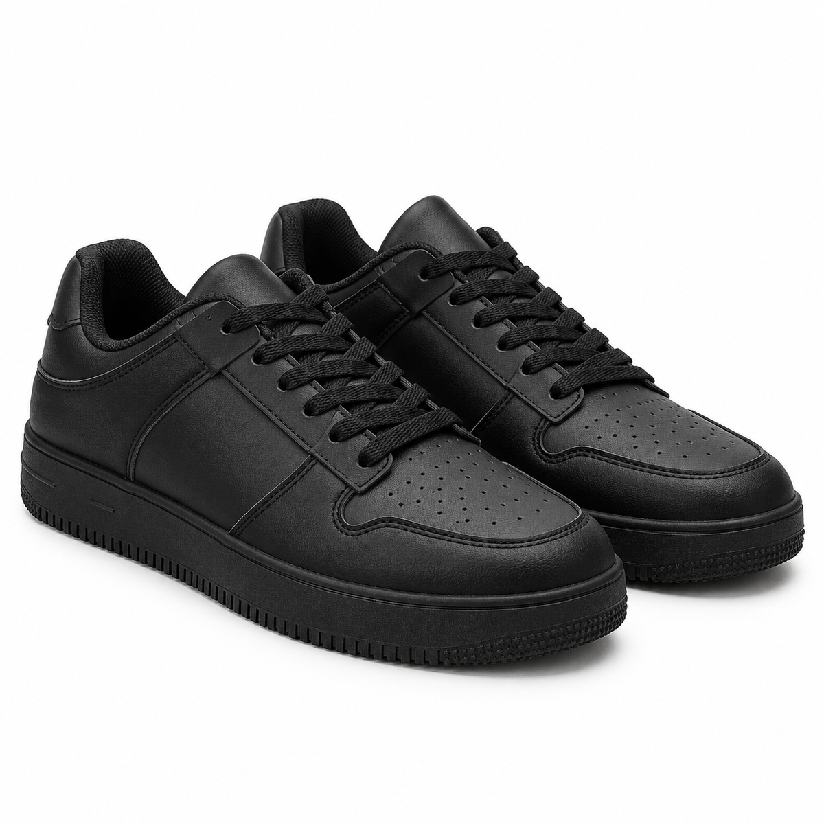 Męskie sneakersy U2563-1 – klasyczne, całe czarne