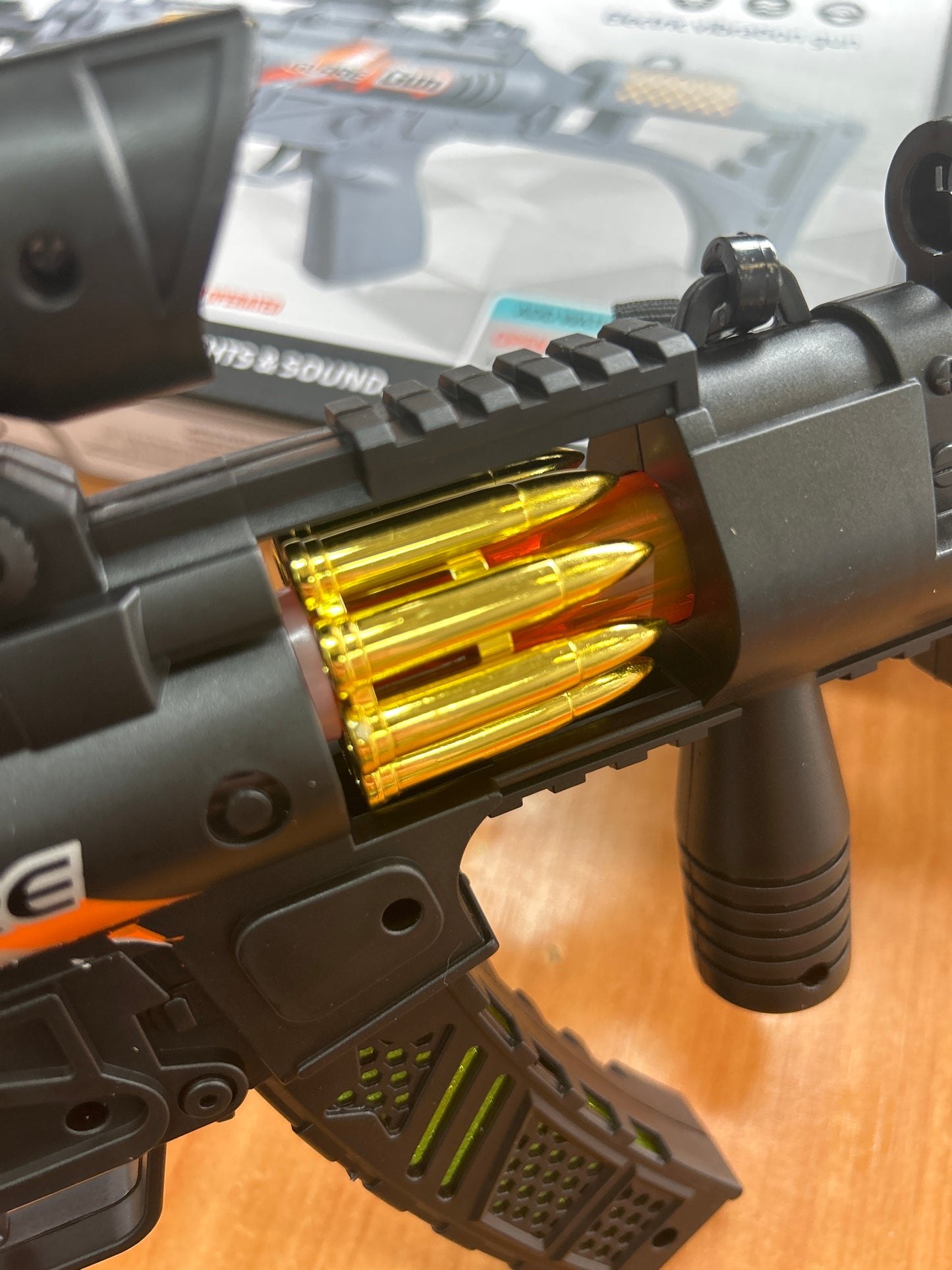 Karabin rakietnica ze światłemi dźwiękiem 55cm + BATERIE 4 sztuk