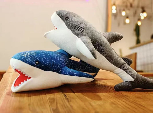 Maskotka pluszowa PLUSZAK Rekin Żarłacz Przytulanka Granatowy/Szary 40 cm