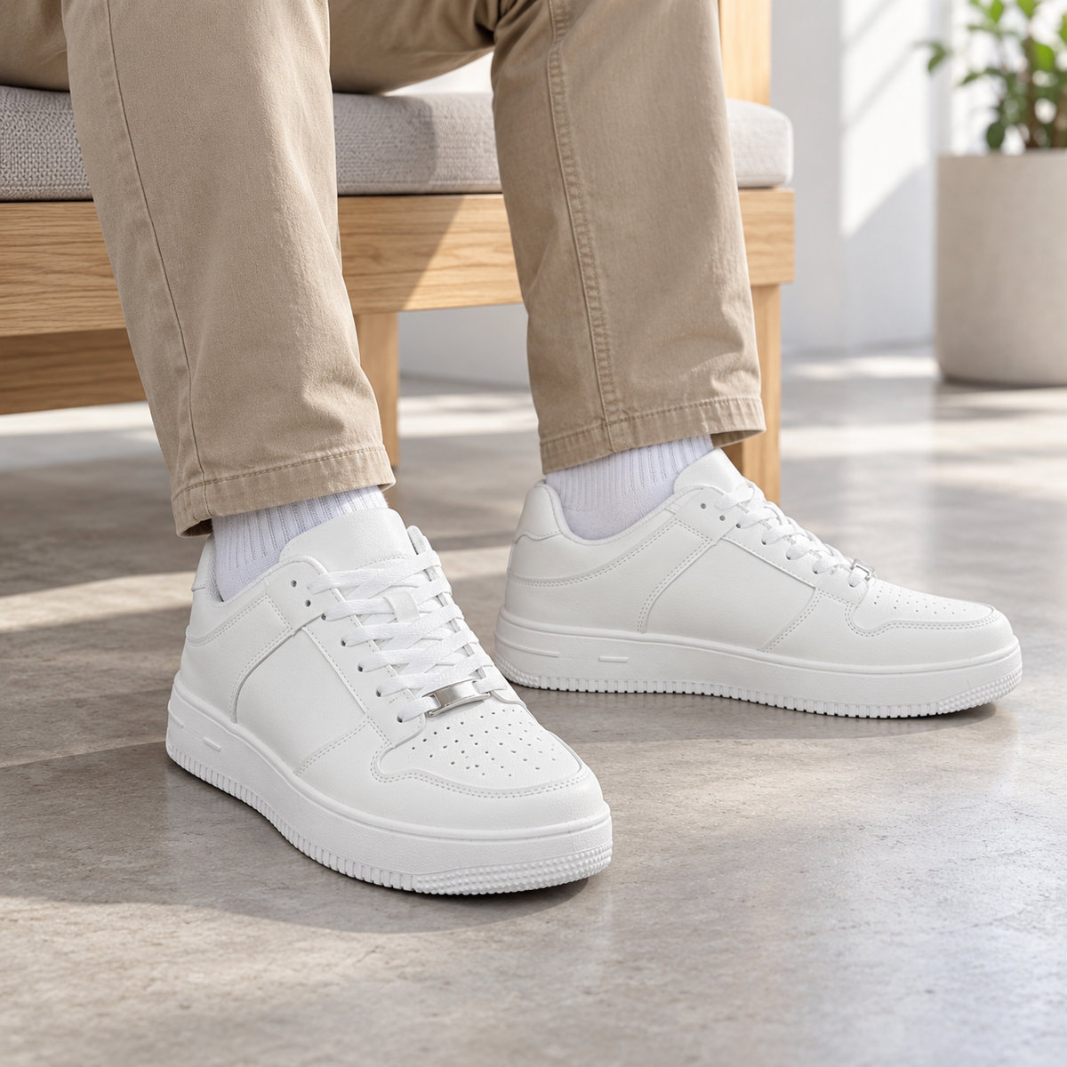 Męskie sneakersy U2563-3 – białe