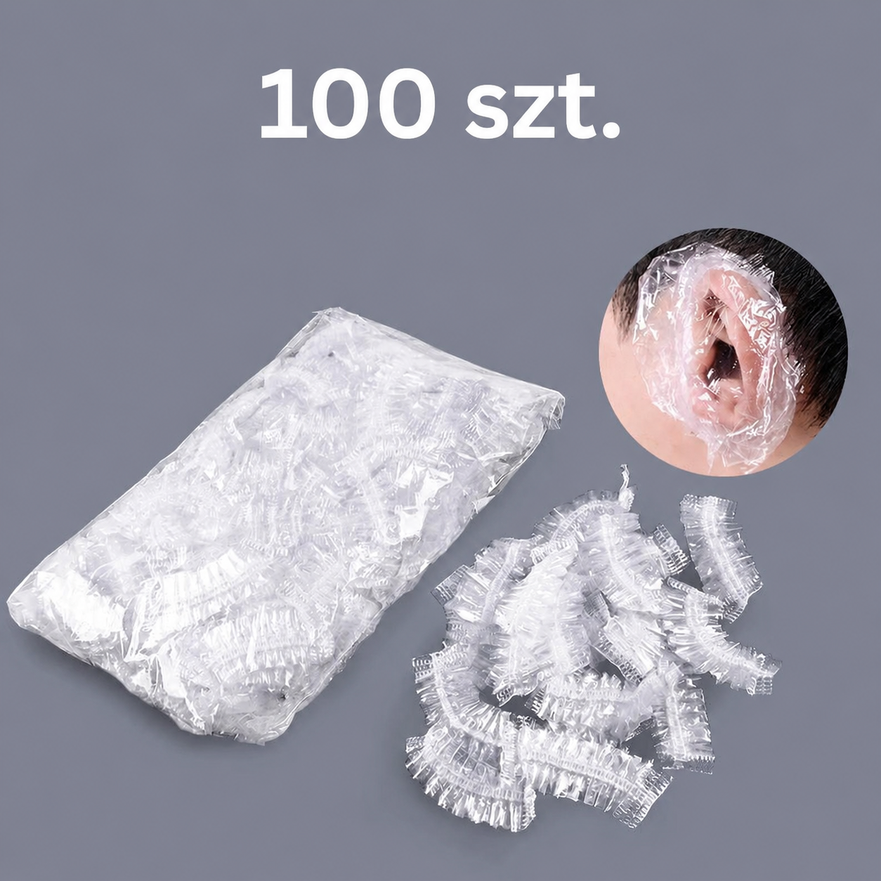 Jednorazowe wodoodporne osłonki na uszy – 100 szt.