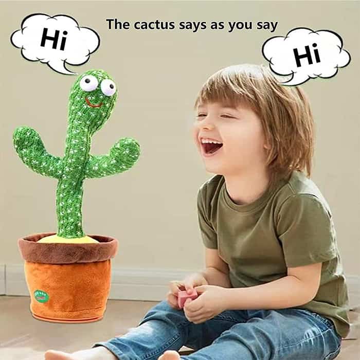 CactusToy, miękki kaktus, który śpiewa, tańczy, gra muzykę i powtarza słowa