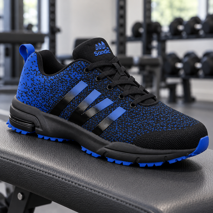 Męskie buty sportowe w dużych rozmiarach – niebiesko-czarne SD2053V-C