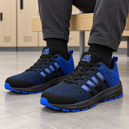 Męskie buty sportowe w dużych rozmiarach – niebiesko-czarne SD2053V-C