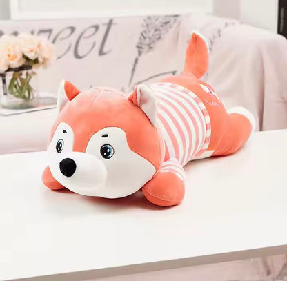 Duża maskotka z miękkim kocykiem Pies Husky 3 w 1