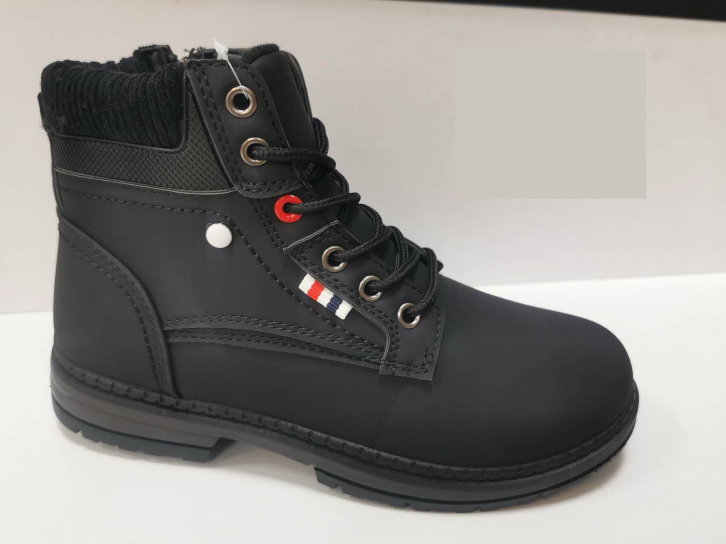 BOTKI ZIMOWE DAMSKIE BUTY TRAPERY CZARNE OCIEPLANE