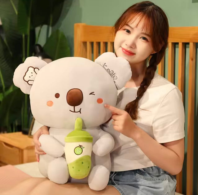 Maskotka duży miś koala z bubble tea 45cm