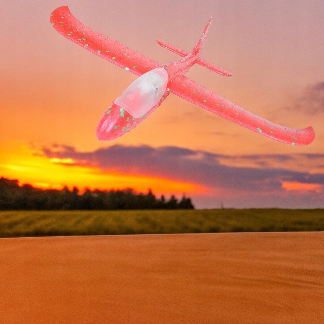 SAMOLOT STYROPIANOWY SZYBOWIEC 47 CM ŚWIECĄCY LED