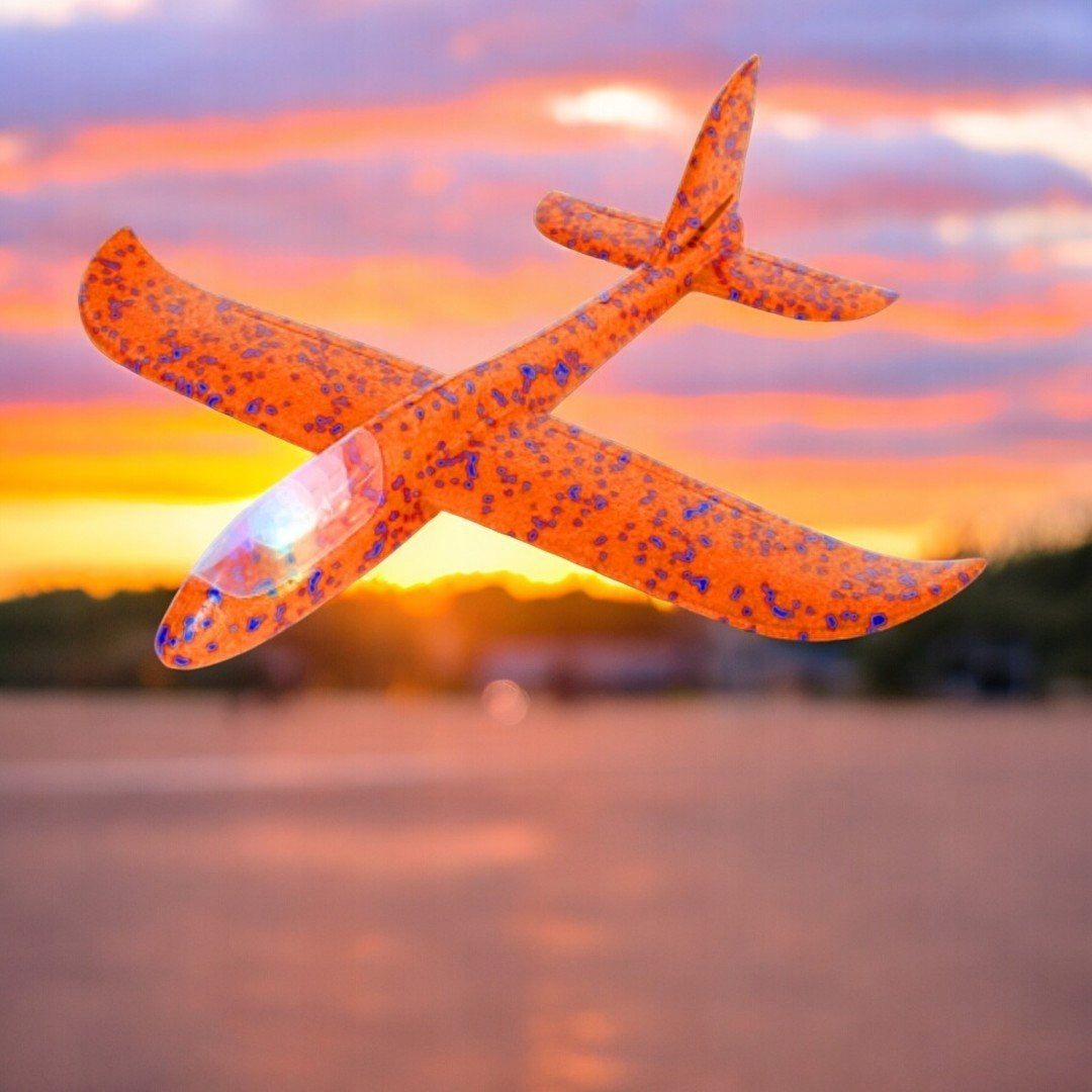 SAMOLOT STYROPIANOWY SZYBOWIEC 47 CM ŚWIECĄCY LED