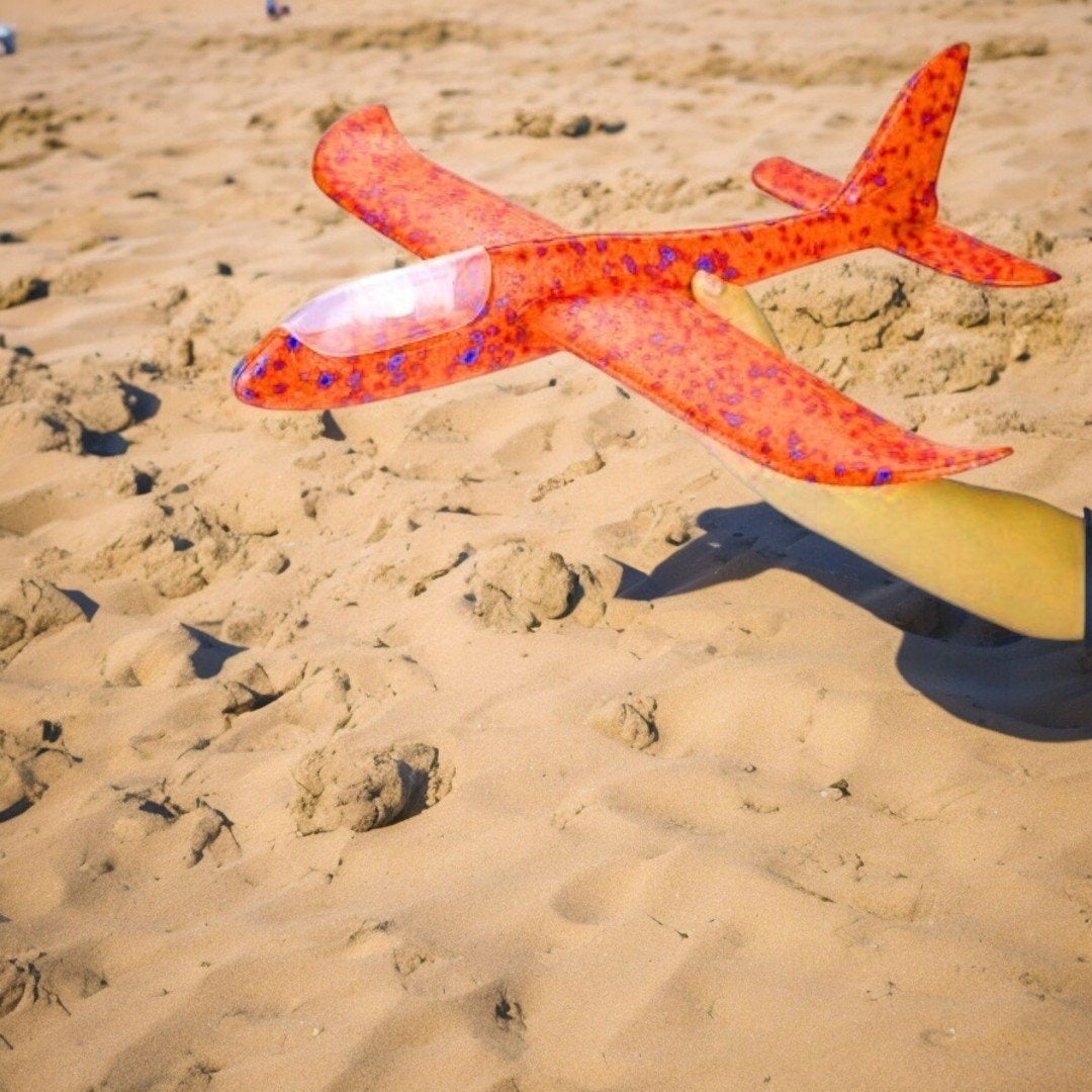 SAMOLOT STYROPIANOWY SZYBOWIEC 47 CM ŚWIECĄCY LED