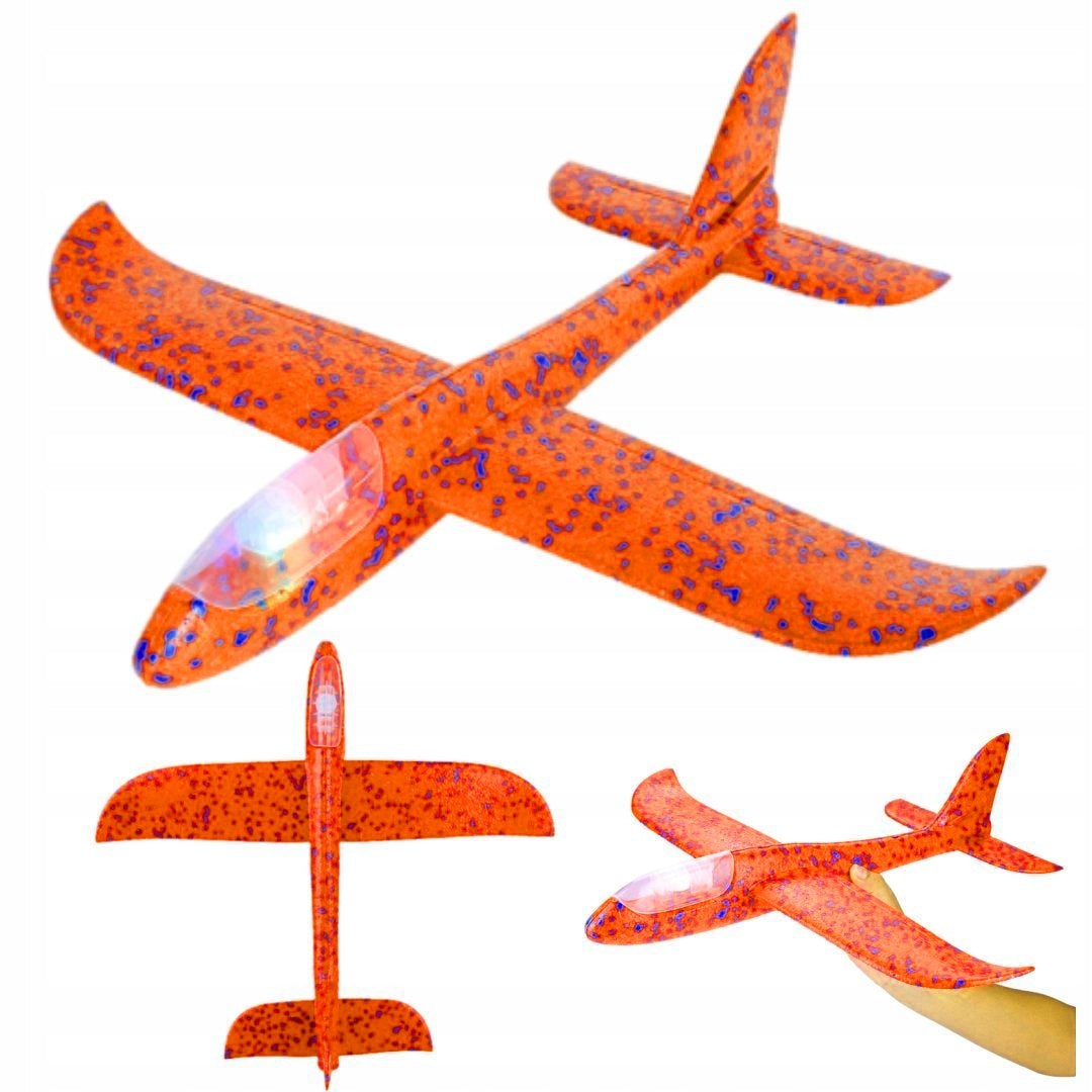 SAMOLOT STYROPIANOWY SZYBOWIEC 47 CM ŚWIECĄCY LED